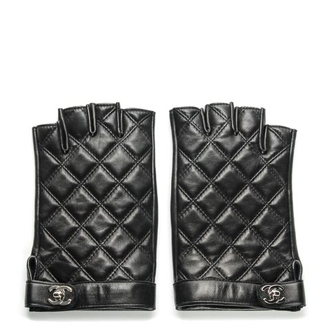 fake chanel fingerless gloves|chanel quilted gloves.